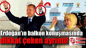 Başkan Erdoğan, Balkon Konuşmasına Kolunda İki Saatle Çıkmış