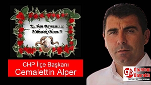 CHP İlçe Başkanı Cemalettin Alper'den Kurban Bayramı mesajı