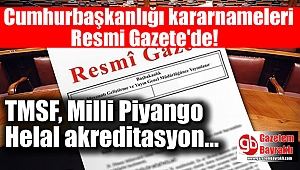 Cumhurbaşkanlığı kararnameleri Resmi Gazete'de