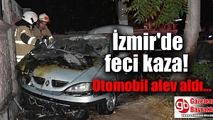 İzmir’de iki otomobil çarpıştı