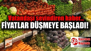 Sebze ve meyve fiyatları düşmeye başladı