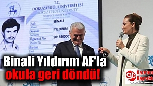 TBMM Başkanı Yıldırım af ile yıllar sonra Dokuz Eylül Üniversitesi'nde öğrenci oldu