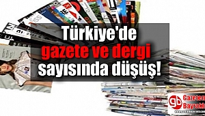 Türkiye'de gazete ve dergi sayısında düşüş