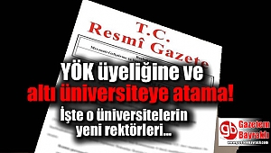 YÖK üyeliğine ve altı üniversiteye atama