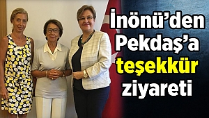 İnönü’den Pekdaş’a teşekkür ziyareti