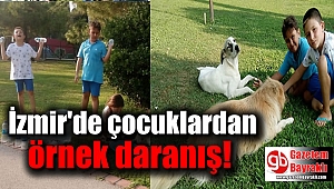 İzmirli 2 minikten ayakta alkışlanacak davranış