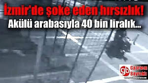 İzmir'de akülü arabasıyla marketten 40 bin liralık hırsızlık yaptı