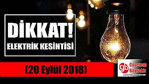 İzmir'de elektrik kesintisi (20 Eylül 2018)