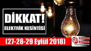 İzmir'de elektrik kesintisi (27-28-29 Eylül 2018)
