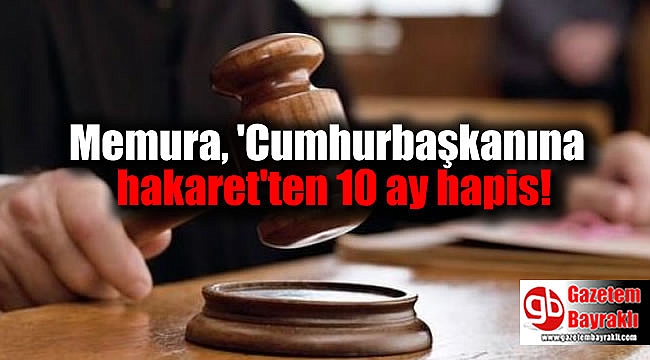 Memura, 'Cumhurbaşkanına hakaret'ten 10 ay hapis