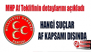 MHP af teklifini açıkladı