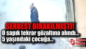 5 Yaşındaki Kız Çocuğunu Taciz Eden Sapık, Gelen Tepkiler Üzerine Tekrar Gözaltına Alındı