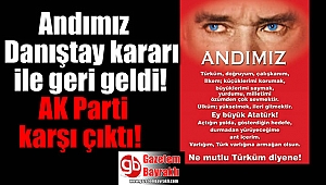 Andımız Danıştay kararı ile geri geldi AK Parti karşı çıktı