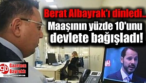 Belediye'de çalışan adam maaşının yüzde 10'unu devlete bağışladı