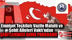 EMŞAV'dan Şehitlerimizi Anma Programı