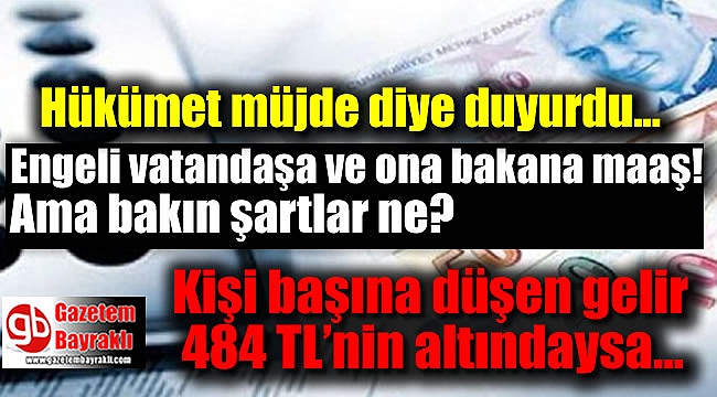 Engelli Vatandaşa ve Hastaya Bakana Maaş