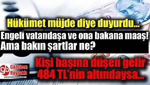 Engelli Vatandaşa ve Hastaya Bakana Maaş