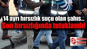 İzmir'de 14 ayrı hırsızlık suçu olan şahıs son hırsızlığında tutuklandı