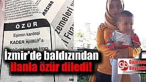 İzmir'de baldızından ilanla özür diledi