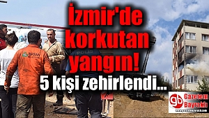 İzmir'de korkutan apartman yangını