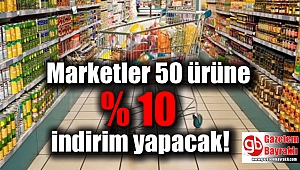 Marketler 50 ürüne yüzde 10 indirim yapacak