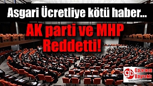 'Asgari Ücretliden Vergi Alınmasın' Araştırma Önergesi AK parti ve MHP oylarıyla Reddedildi
