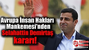 Avrupa İnsan Hakları Mankemesi'nden Selahattin Demirtaş kararı