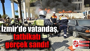 İzmir'de vatandaş, tatbikatı gerçek sandı