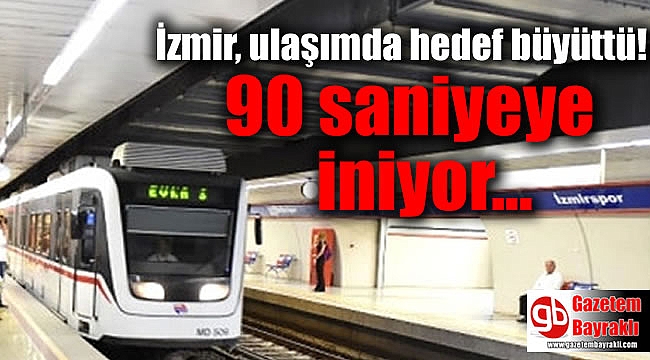 İzmir, ulaşımda hedef büyüttü : 90 saniyeye iniyor