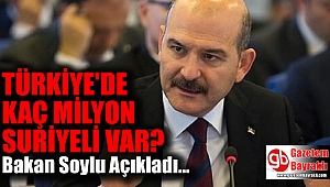 Türkiye'de kaç milyon Suriyeli var Bakan Soylu Açıkladı: