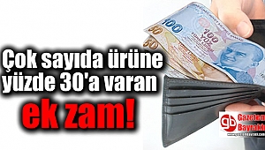 Çok sayıda ürüne yüzde 30'a varan ek zam
