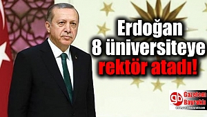 Cumhurbaşkanı Erdoğan 8 üniversiteye rektör atadı