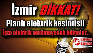 İzmir'de elektrik kesintisi (18 Aralık 2018)