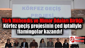 Türk Mühendis ve Mimar Odaları Birliği: Körfez geçiş projesinin çed iptaliyle flamingolar kazandı!