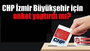 CHP İzmir Büyükşehir için anket yaptırdı mı
