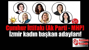 Cumhur İttifakı (Ak Parti - MHP) İzmir kadın başkan adayları