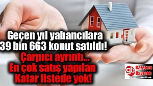  Geçen yıl yabancılara 39 bin 663 konut satıldı: En çok satış yapılan Katar listede yok
