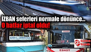 İzmir'de o hatlar geri çekiliyor, dolmuş hatları da iptal