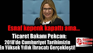  Ticaret Bakanı Pekcan: 2018'de Cumhuriyet Tarihimizin En Yüksek Yıllık İhracatı Gerçekleşti