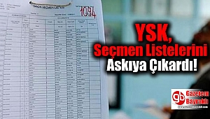 YSK, Seçmen Listelerini Askıya Çıkardı