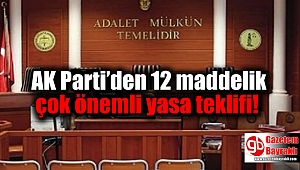 AK Parti’den 12 maddelik çok önemli yasa teklifi