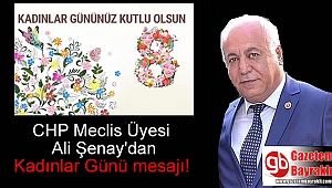 CHP Meclis Üyesi Ali Şenay'dan 8 Mart Dünya Kadınlar Günü mesajı