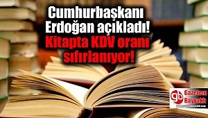 Cumhurbaşkanı Erdoğan açıkladı: Kitapta KDV oranı sıfırlanıyor