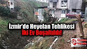 İzmir'de Heyelan Tehlikesi Nedeniyle İki Ev Boşaltıldı