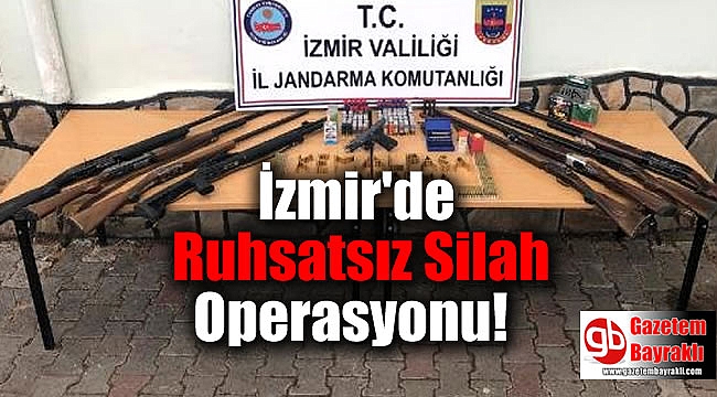 İzmir'de Ruhsatsız Silah Operasyonu