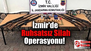 İzmir'de Ruhsatsız Silah Operasyonu