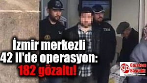 İzmir merkezli 42 il'de operasyon: 182 gözaltı