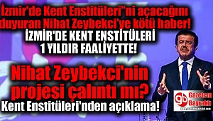 Kent Enstitüleri'nden açıklama: Nihat Zeybekçi'nin projesi çalıntı mı