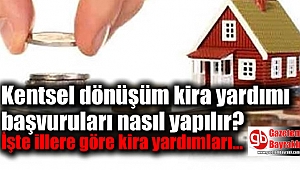 Kentsel dönüşüm kira yardımı başvuruları nasıl yapılır:İşte illere göre kira yardımları