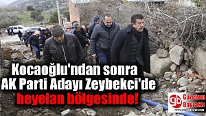 Kocaoğlu'ndan sonra AK Parti Adayı Zeybekci, İzmir heyelan bölgesinde incelemelerde bulundu